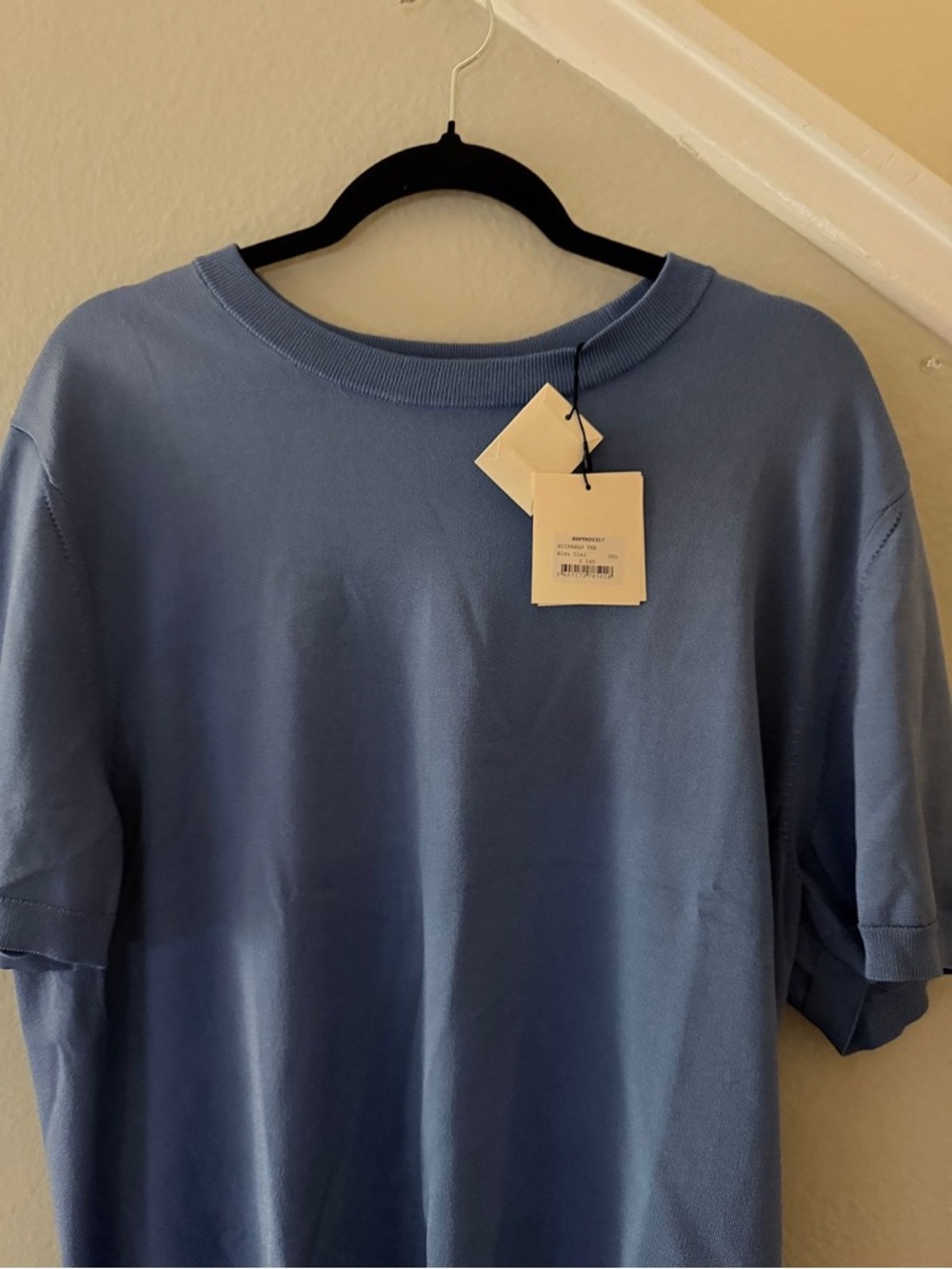 Sandro Light Blue Short-Sleeve Crewneck Tee